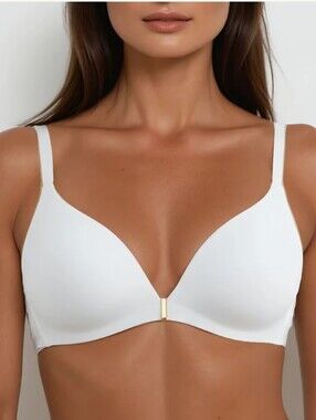 Underoutfit Smooth White T-Shirt Bra with Plunge Neckline XL